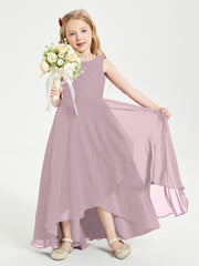 Junior Robes de Demoiselle d'Honneur Modernes à Col Cowl Asymétrique Dusk