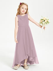 Junior Robes de Demoiselle d'Honneur Modernes à Col Cowl Asymétrique Dusk