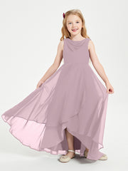 Junior Robes de Demoiselle d'Honneur Modernes à Col Cowl Asymétrique Dusk