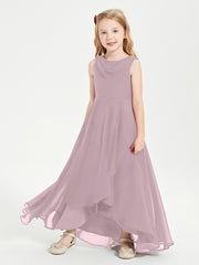 Junior Robes de Demoiselle d'Honneur Modernes à Col Cowl Asymétrique Dusk
