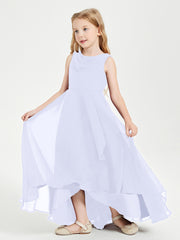 Junior Robes de Demoiselle d'Honneur Modernes à Col Cowl Asymétrique Lavande
