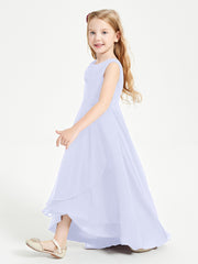 Junior Robes de Demoiselle d'Honneur Modernes à Col Cowl Asymétrique Lavande