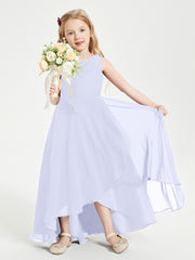Junior Robes de Demoiselle d'Honneur Modernes à Col Cowl Asymétrique Lavande
