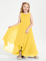 Junior Robes de Demoiselle d'Honneur Modernes à Col Cowl Asymétrique Souci