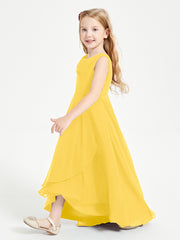 Junior Robes de Demoiselle d'Honneur Modernes à Col Cowl Asymétrique Souci