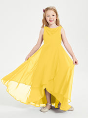 Junior Robes de Demoiselle d'Honneur Modernes à Col Cowl Asymétrique Souci