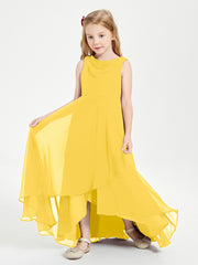 Junior Robes de Demoiselle d'Honneur Modernes à Col Cowl Asymétrique Souci