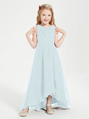 Junior Robes de Demoiselle d'Honneur Modernes à Col Cowl Asymétrique Brume