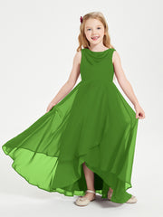 Junior Robes de Demoiselle d'Honneur Modernes à Col Cowl Asymétrique Mousse