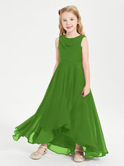Junior Robes de Demoiselle d'Honneur Modernes à Col Cowl Asymétrique Mousse
