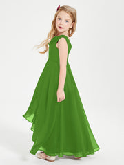 Junior Robes de Demoiselle d'Honneur Modernes à Col Cowl Asymétrique Mousse