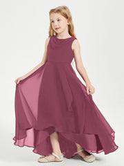 Junior Robes de Demoiselle d'Honneur Modernes à Col Cowl Asymétrique Mûre