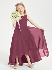 Junior Robes de Demoiselle d'Honneur Modernes à Col Cowl Asymétrique Mûre