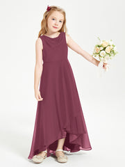 Junior Robes de Demoiselle d'Honneur Modernes à Col Cowl Asymétrique Mûre