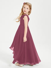 Junior Robes de Demoiselle d'Honneur Modernes à Col Cowl Asymétrique Mûre