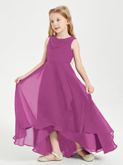 Junior Robes de Demoiselle d'Honneur Modernes à Col Cowl Asymétrique Orchidee