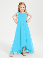 Junior Robes de Demoiselle d'Honneur Modernes à Col Cowl Asymétrique Piscine