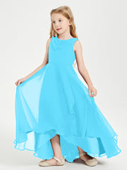 Junior Robes de Demoiselle d'Honneur Modernes à Col Cowl Asymétrique Piscine