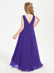 Junior Robes de Demoiselle d'Honneur Modernes à Col Cowl Asymétrique Régence