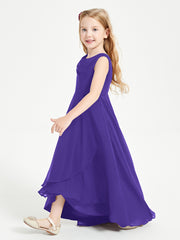 Junior Robes de Demoiselle d'Honneur Modernes à Col Cowl Asymétrique Régence