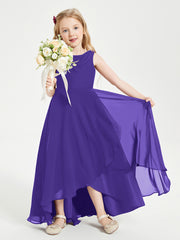 Junior Robes de Demoiselle d'Honneur Modernes à Col Cowl Asymétrique Régence