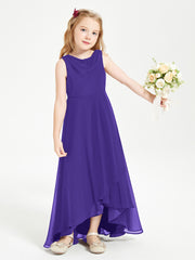 Junior Robes de Demoiselle d'Honneur Modernes à Col Cowl Asymétrique Régence