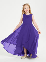 Junior Robes de Demoiselle d'Honneur Modernes à Col Cowl Asymétrique Régence