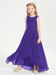 Junior Robes de Demoiselle d'Honneur Modernes à Col Cowl Asymétrique Régence
