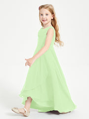 Junior Robes de Demoiselle d'Honneur Modernes à Col Cowl Asymétrique Sauge