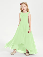 Junior Robes de Demoiselle d'Honneur Modernes à Col Cowl Asymétrique Sauge