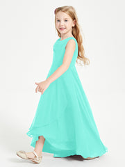 Junior Robes de Demoiselle d'Honneur Modernes à Col Cowl Asymétrique Spa