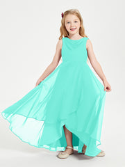 Junior Robes de Demoiselle d'Honneur Modernes à Col Cowl Asymétrique Spa