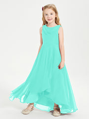 Junior Robes de Demoiselle d'Honneur Modernes à Col Cowl Asymétrique Spa