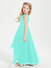 Junior Robes de Demoiselle d'Honneur Modernes à Col Cowl Asymétrique Spa