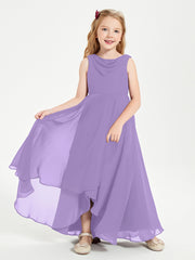 Junior Robes de Demoiselle d'Honneur Modernes à Col Cowl Asymétrique Tahiti