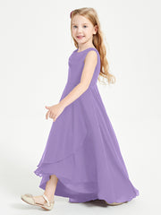 Junior Robes de Demoiselle d'Honneur Modernes à Col Cowl Asymétrique Tahiti