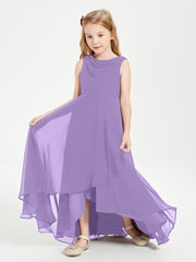 Junior Robes de Demoiselle d'Honneur Modernes à Col Cowl Asymétrique Tahiti