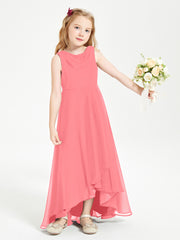 Junior Robes de Demoiselle d'Honneur Modernes à Col Cowl Asymétrique Pastèque