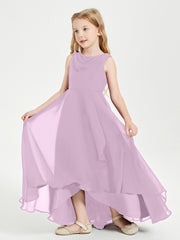 Junior Robes de Demoiselle d'Honneur Modernes à Col Cowl Asymétrique Glycine