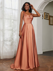 Robe Capot en A-ligne avec Fente Bronzer Grande Taille