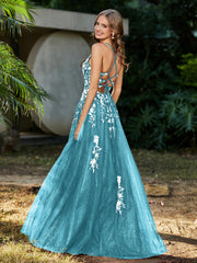 Robe de A-ligne en Tulle à Lacet et Col en V Piscine Grande Taille