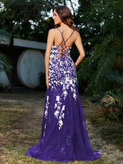 Robe Sirène en Tulle à Lacet et Col en V Régence