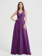 Dos Ouvert Mousseline Robes Avec Col En V Raisin Grande Taille