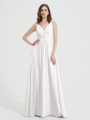 Dos Ouvert Mousseline Robes Avec Col En V Ivoire