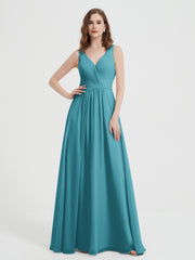 Dos Ouvert Mousseline Robes Avec Col En V Jade Grande Taille