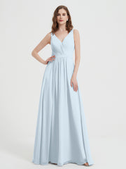 Dos Ouvert Mousseline Robes Avec Col En V Brume Grande Taille