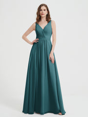 Dos Ouvert Mousseline Robes Avec Col En V Paon Grande Taille