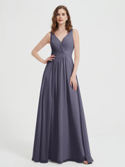Dos Ouvert Mousseline Robes Avec Col En V Orageux Grande Taille