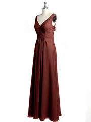 Dos Ouvert Mousseline Robes Avec Col En V terracotta