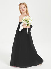 Robe Étincelante de Demoiselle d'Honneur Junior Top en Paillettes Noir